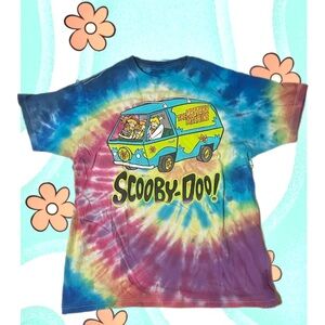 Scooby Doo Tie-Dye T-Shirt Tee Shirt Top mystery machine 100% cotton